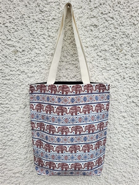 Tragetasche, Elefanten, weinrot