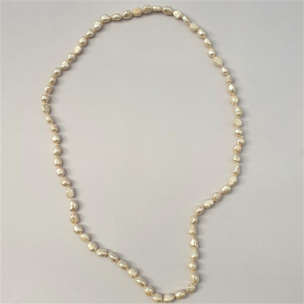 Kette, Perlen, natur