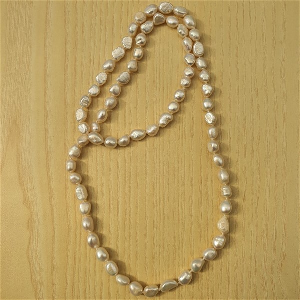 Kette, Perlen, natur