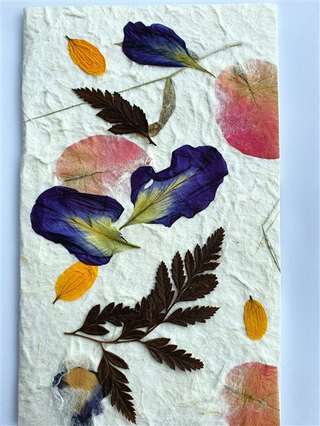 Grußkarte, "Blumen und Blätter"