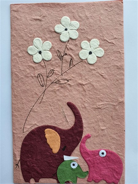 Grußkarte, "3 Elefanten"