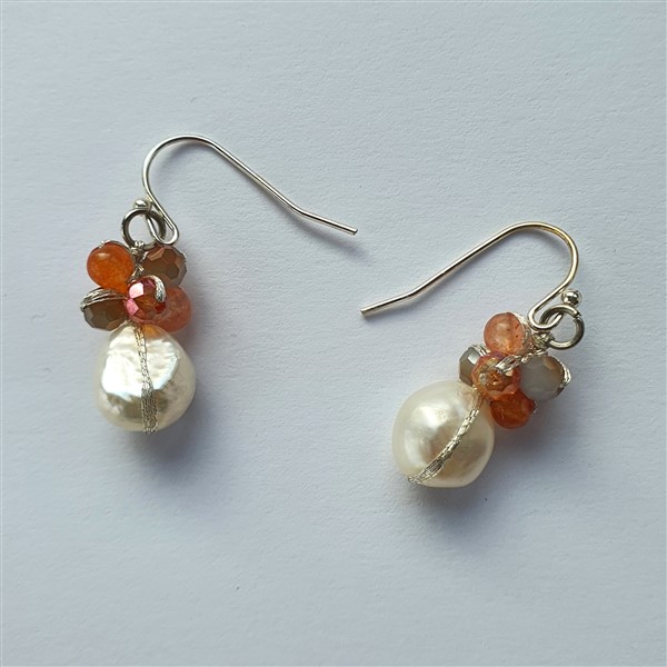 Ohrringe, Zuchtperlen  