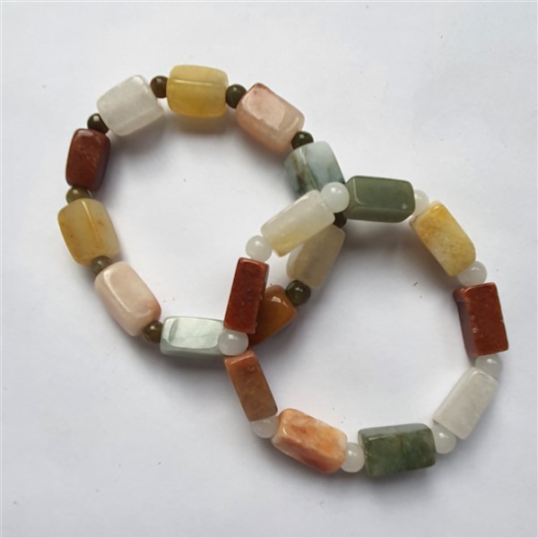 Armband, Jade, bunt