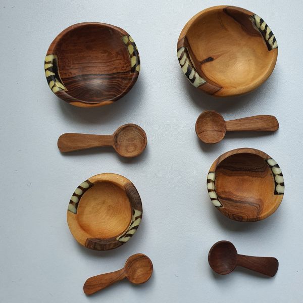 Holzschälchen, Set 4 Stück