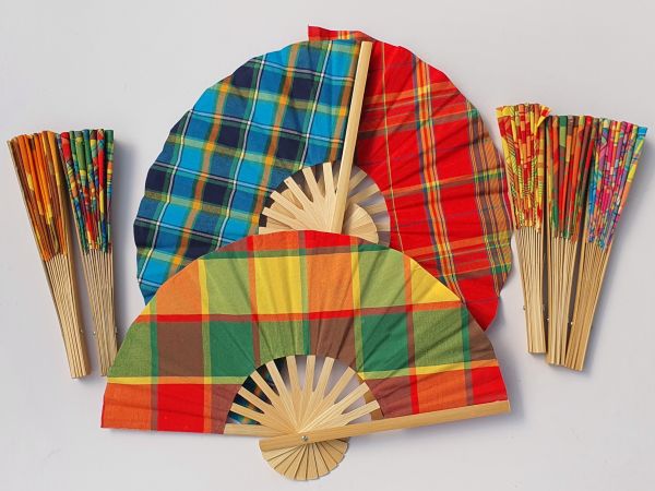 Fächer, bunte Muster