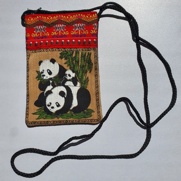Brustbeutel, Panda, braun