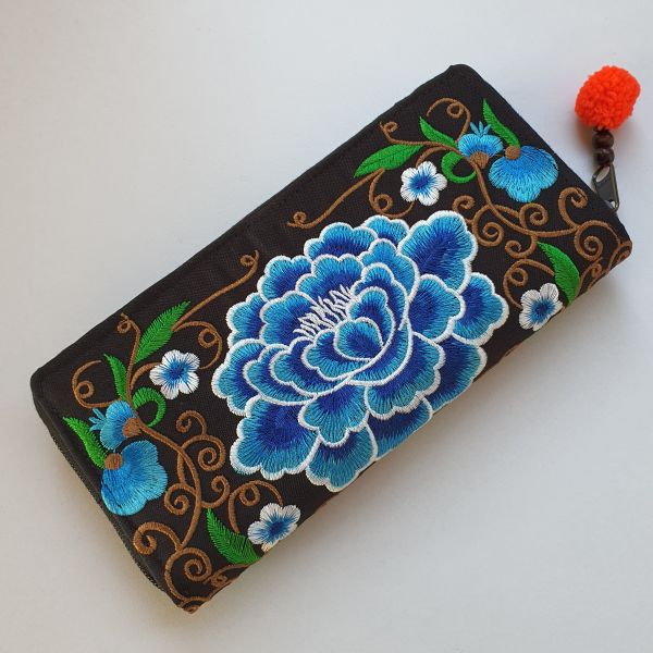 Geldtasche, "Lotus blau" 
