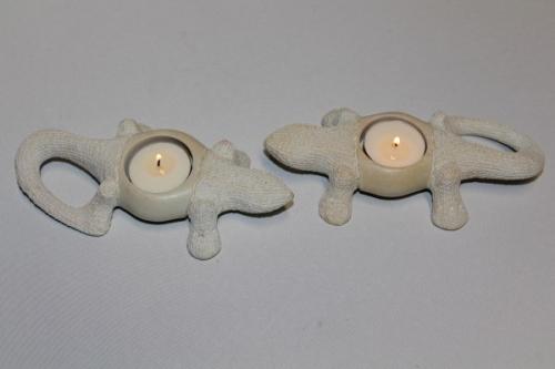 Teelichthalter als Gecko